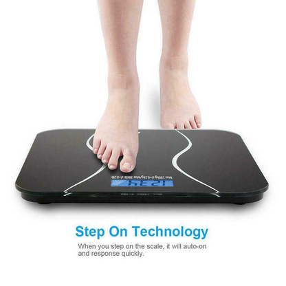 Portable Digital Bathroom Scale – 180kg/396lb Electronic Smart Body Weight Scale